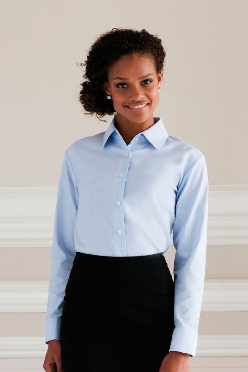 Camicia donna Oxford a manica lunga