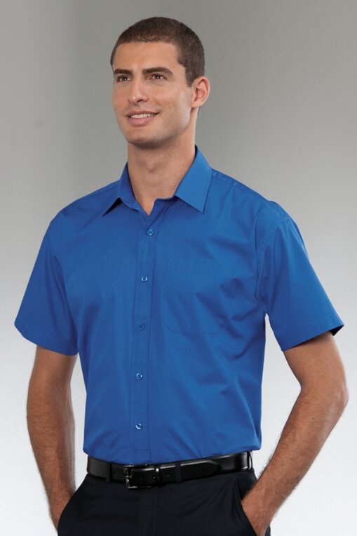 Camicia uomo Popeline taschino Camicia uomo Popeline a manica corta